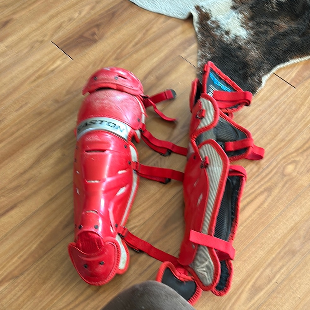Easton Red Catcher's Leg Guards